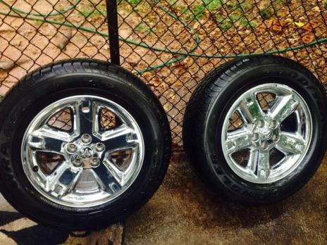 17 inch chrome rims on wrangler Goodyear tires, 2