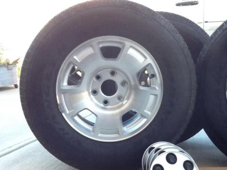 4 Rims/Goodyr Wrangler ST P265/70R17 Tires from 2011 Chevy Silverado, 2