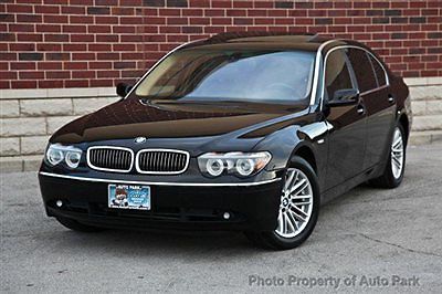 BMW : 7-Series 745Li 04 745 navigation hid parking sensors heated a c seats sunroof cd changer black