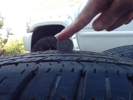 4 Rims/Goodyr Wrangler ST P265/70R17 Tires from 2011 Chevy Silverado, 3