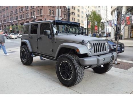 Jeep : Wrangler 4WD 4dr Spor 2014 jeep wrangler 7 k miles 6 lift kit w kevlar silver black 37 tires