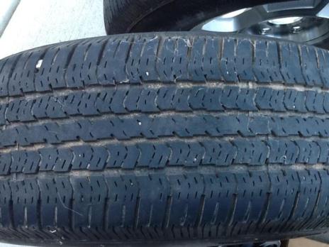 4 Rims/Goodyr Wrangler ST P265/70R17 Tires from 2011 Chevy Silverado, 1