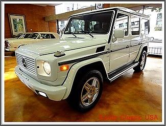 Mercedes-Benz : G-Class Base Sport Utility 4-Door 2002 mercedes benz g 500 white on gray like new need nothing