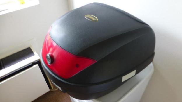 Scooter Midsize Helmet Storage Holder, 1