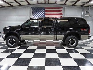 Ford : F-250 Lariat 4x4 Diesel FX4 Black 1 Owner Crew Cab 6.0 Power Stroke Lifted Leather Htd Deleted Extra's CLEAN
