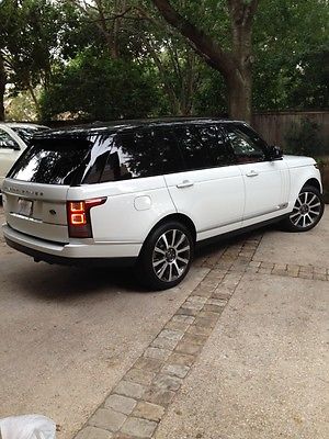 Land Rover : Range Rover LWB Long Wheel Base 2014 range rover autobiography lwb white with black roof and red seats