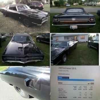 1969 Ford Galaxy 500 XL convertible for: $3500