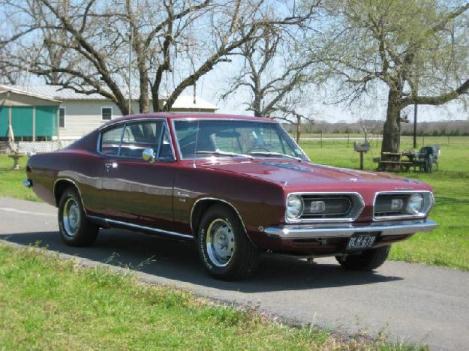 1968 Plymouth Barracuda for: $21500