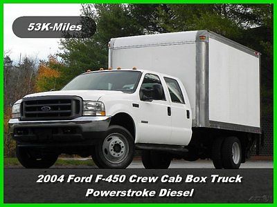 Ford : F-450 XL Crew Cab Box Truck 04 ford f 450 f 450 xl crew cab 4 door box truck 4 x 4 6.0 l power stroke diesel 4 wd