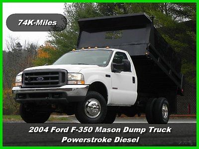 Ford : F-350 XL Mason Dump Truck 04 ford f 350 f 350 xl regular cab mason dump truck 4 x 4 6.0 l power stroke diesel
