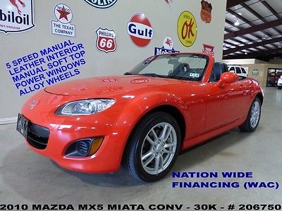 Mazda : MX-5 Miata Sport 2010 mx 5 miata sport conv 5 speed trans leather 16 in wheels 30 k we finance
