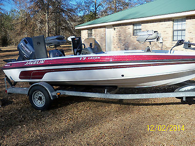 2000 Javelin 17 Venom 90 HP Johnson with 44pd thrust Evinrude trolling motor