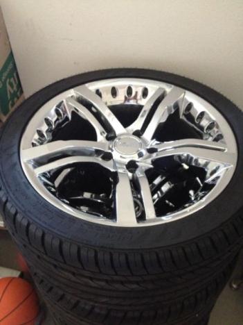 18 inch chrome rims with brand new tires, 2