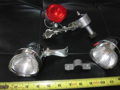 VINTAGE CHROME SCHWINN GENERATOR BULLET TAIL LIGHTS MADE IN GERMANY