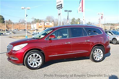Buick : Enclave AWD 4dr Premium 12 mi 3.6 l leather dvd dual moonroof leather tow 20 s crimson red buick 4 x 4