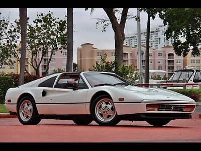 Ferrari : 328 GTS ONLY 23K WHITE ONE OWNER MAJOR SERVICE RED LEATHER