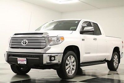 Toyota : Tundra 4X4 NAVIGATION LEATHER CHROME DOUBLE WHITE 4WD LIMITED HEATED CAMERA REAR PARK ASSIST EXT EXTENDED 1 OWNER 2013 BLUETOOTH CAB