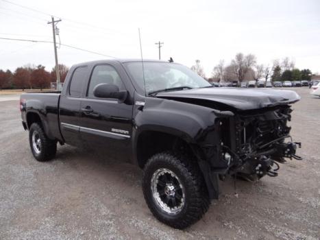 GMC : Sierra 1500 4WD Ext Cab 74 auto salvage repairable 39 k miles all terrain aftermarket wheels tires