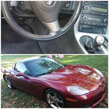 Chevrolet : Corvette Base Coupe 2-Door 2007 burgundy corvette v 8 6 speed heated seats bose speakers cd changer
