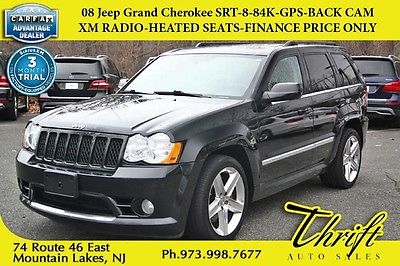 Jeep : Grand Cherokee SRT-8 08 jeep grand cherokee srt 8 84 k gps back cam heated seats finance price only