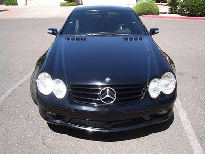 Mercedes-Benz : SL-Class SL 55 AMG  Fully Customized Black 2005 Mercedes Benz SL 55 AMG with White Leather Interior