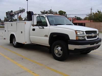 Chevrolet : Silverado 3500  W/ Crane 9 servive body duramax well maintained fullyserviced 1 owner highway miles