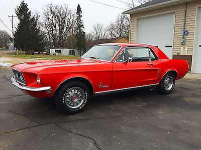Ford : Mustang Coupe  1968 ford mustang 289 auto candy apple red restored