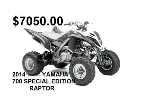 2014 Yamaha RAPTER 700 SPECIAL EDITION YFM700RSES 700 FI AUTO 4X4 EPS SPECIAL EDITION