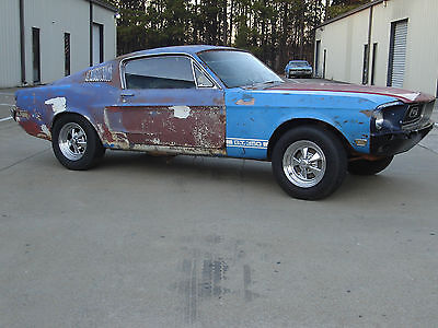 Ford : Mustang Fastback 1968 ford mustang fastback 390 gt s code 4 speed presidential blue barn find