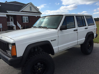 Jeep : Cherokee white 1996 4 x 4 4.0 high ouput inline l 6 lifted 4.5 awesome