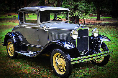 Ford : Model A 5 Window Deluxe Coupe 1930 ford model a deluxe coupe restored to original by towe ford museum