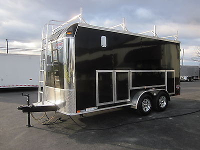 NEW 15 UNITED 7' X 16' ENCLOSED 10K TOOL CRIB CONTRACTOR TRAILER