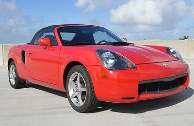 Toyota : MR2 SPYDER CONVERTIBLE  2002 toyota mr 2 spyder red convertible 2 owner car w clean auto check