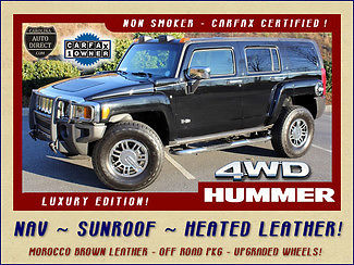 Hummer : H3 LUXURY EDITION 4WD NAVIGATION OFF ROAD PKG-SUNROOF-HEATED MOROCCO BROWN LEATHER-MONSOON-CHROME APPEARANCE PKG!