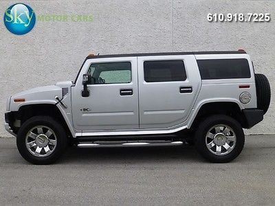 Hummer : H2 SUV Luxury 75 850 msrp 4 x 4 silver ice luxury chrome appearance pkgs rear dvd 1 owner