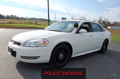 Chevrolet : Impala Police 2009 police used 3.9 l v 6 automatic sedan police pkg spotlight white clean