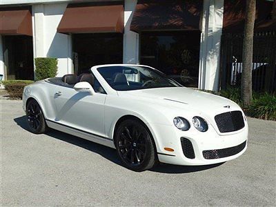 Bentley : Other 6.0 LITRE TWIN TURBO 621 H.P. CONVERTIBLE-LOW MILE 2011 bentley continental supersports convertible one local owner certified