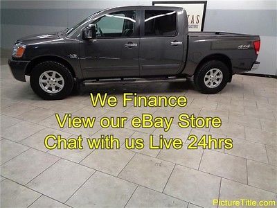 Nissan : Titan LE 4x4 Off Road 04 titan le 4 x 4 off road leather tv dvd crew carfax certified we finance texas