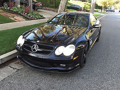 Mercedes-Benz : SL-Class SL55 Mercedes Benz 2004 SL55 AMG with carbon spoilers, 20inch rims push start.