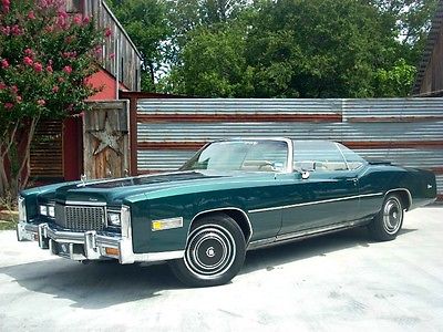 Cadillac : Eldorado Convertible 1976 cadillac eldorado convertible 19 k original miles recent engine reseal