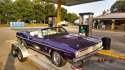 Plymouth : Barracuda cuda hemi cuda convertible, real purple white loaded ,custom built hemi, power window