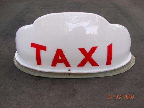 Classic 1960's 70's TAXI sign from old Chevrolet dealer