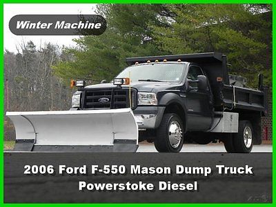 Ford : F-550 XL Mason Dump Truck 06 ford f 550 f 550 xl mason dump truck 4 x 4 6.0 l power stroke diesel used plow ac