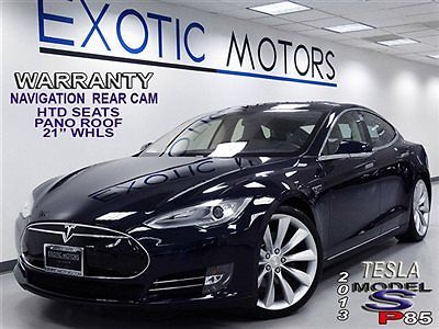 Tesla : Model S 4dr Sedan Performance 2013 tesla model s performance nav rear camera heated sts pano 21 whels warranty