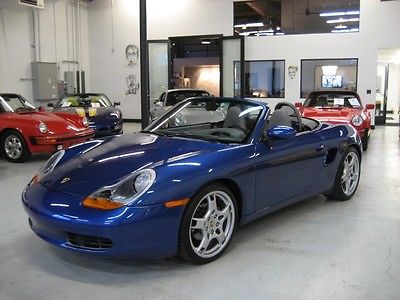 Porsche : Boxster Roadster Convertible 2-Door 2002 porsche boxster cobalt blue one owner