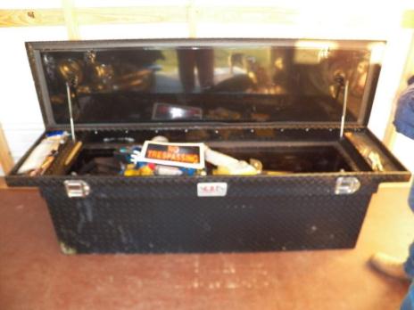 F350 Black Tool Box, Low profile, 6ft wide