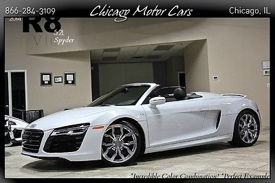Audi : R8 2dr Convertible 2014 audi r 8 5.2 l v 10 convertible msrp 182 k nappa leather pkg loaded up wow