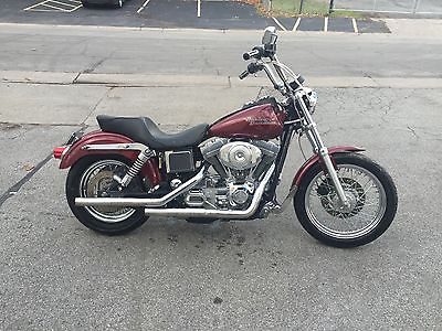 Harley-Davidson : Dyna 2002 harley davidson dyna super glide damaged salvage runs great low miles