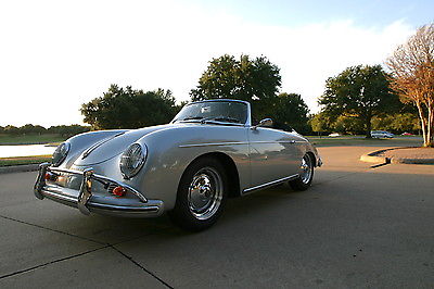 Porsche : 356 1959 porsche convertible d 356 restored numbers match silver metallic black coa
