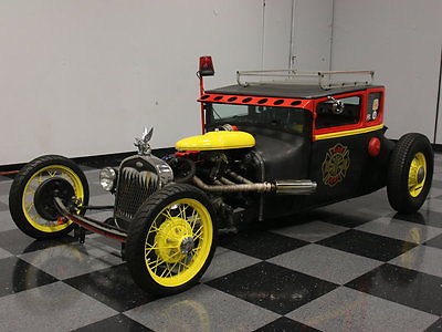 Ford : Model T Rat Rod FIREFIGHTER THEMED RAT-ROD, 153 CI I4, AUTO, CUSTOM FRAME, CHOPPED, TOO COOL!!